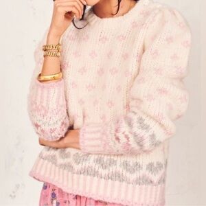 LOVESHACKFANCY ROSIE ALPACA SWEATER SMALL